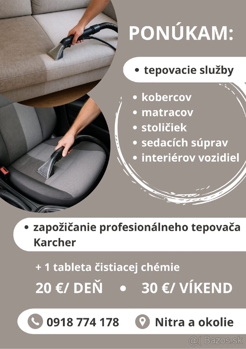 Čistenie sedačky v byte v Nitre